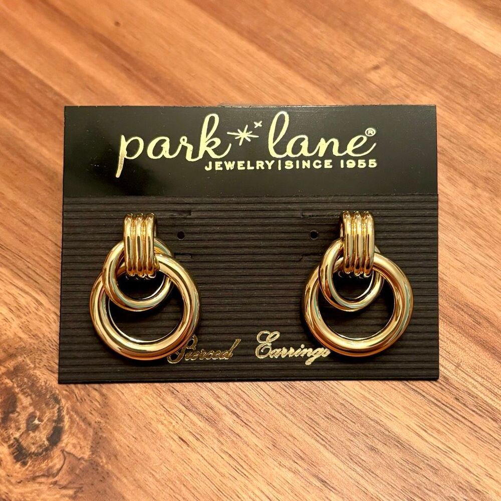 Park Lane | Door Knocker Earrings | Gold Tone | 1.25” Length
